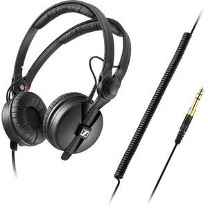 Sennheiser HD 25 PLUS On-ear closed back Monitor DJ Headphones with Slappa HardBody PRO Headphone Case