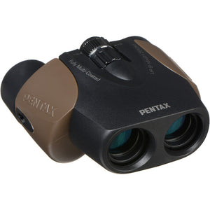 Pentax UP 8-16x21 U-Series Compact Zoom Binoculars (Brown) - The Camera Box