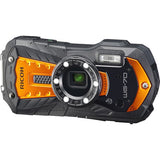 Ricoh WG-70 Waterproof Shockproof 16MP Digital Camera (Orange)