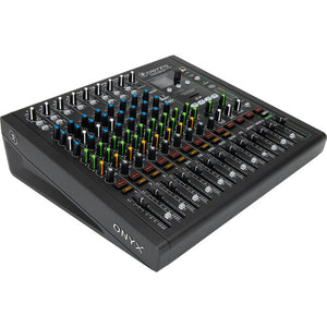 Mackie Onyx12 12-Channel Premium Analog Mixer British Style Perkins 3-Band EQ with Multitrack USB