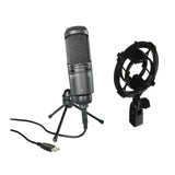 Audio-Technica AT2020USB+ Cardioid Condenser USB Microphone + AT8458 Shock Mount - The Camera Box