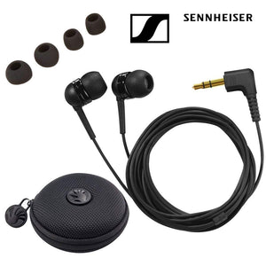 Sennheiser IE 4 Earphones with a SLAPPA SL-HP-09 HardBody Earbud Case (Black)