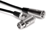 Hosa XFF-101.5 Balanced Interconnect, Right-angle XLR3F to XLR3M, 1.5 ft