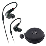 Audio-Technica ATH-E40 E-Series Professional In-Ear Monitor Headphones + SLAPPA SL-HP-09 HardBody Earbud Case (Black) - The Camera Box