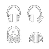 Audio-Technica ATH-M50x Monitor Headphones (White) - The Camera Box