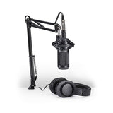 Audio-Technica AT2035PK Vocal Microphone Pack for Streaming/Podcasting with ATH-M20x, Boom & XLR Cable - The Camera Box