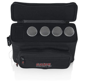 Gator Cases Padded Microphone Carry Bag; Holds up to (4) Wired Microphones (GM-4) - The Camera Box