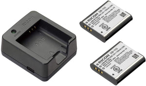 Ricoh BJ-11 Battery Charger with 2 DB-110 Batteries for Ricoh GRIII GR3 and WG-6 Digital Cameras