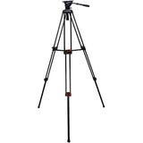 RedLine 7518-3 Professional Video Tripod w/ F18-3 Fluid Head, Dual Side Handles